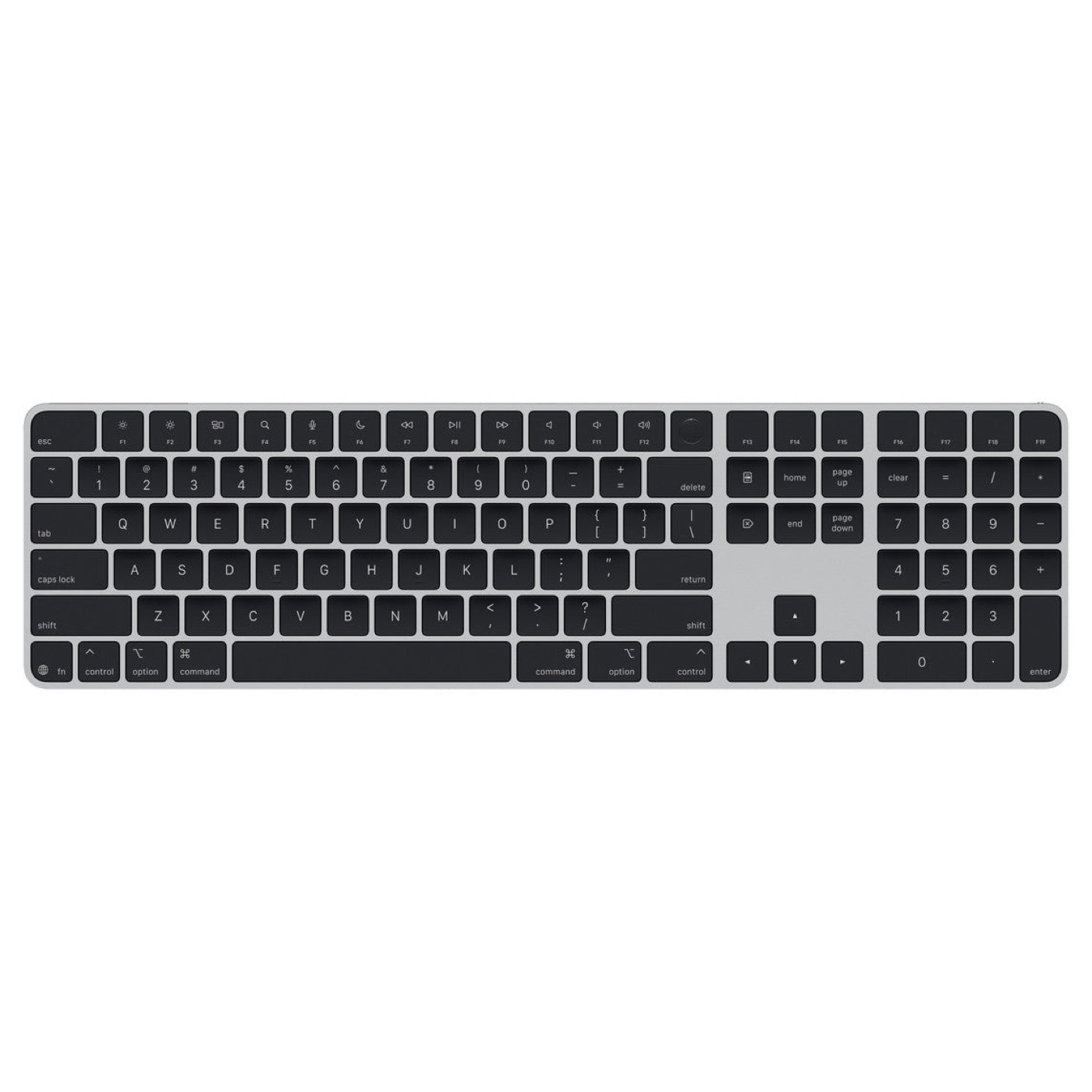 Apple Magic Keyboard With Touch Id And Numeric Keypad For Mac Models With Apple Silicon (USB–C) - English - Black Keys